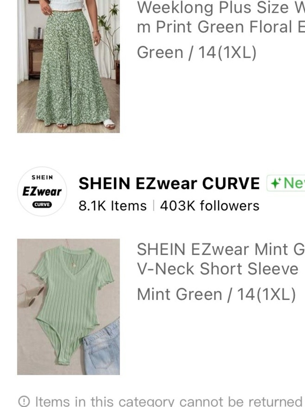 SHEIN Mint Green Ribbed V-Neck Bodysuit